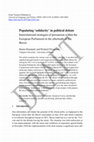 Research paper thumbnail of Populating 'solidarity' in political debate. Interrelational strategies of persuasion within the European Parliament in the aftermath of Brexit. (2022) Journal of Language and Politics. Hanna Rautajoki and Richard Fitzgerald.