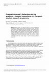 Research paper thumbnail of Pragmatic science? Reflections on the academic - industry interactions in a European aviation research programme