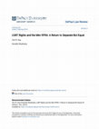 Research paper thumbnail of LGBT Rights and the Mini RFRA: A Return to Separate But Equal