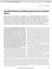 Research paper thumbnail of Complete Khoisan and Bantu genomes from southern