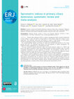 Research paper thumbnail of Spirometric indices in primary ciliary dyskinesia: systematic review and meta-analysis