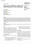 Research paper thumbnail of Using equity crowdfunding to build a loyal brand community: The case of Brewdog