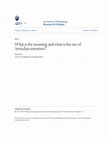 Research paper thumbnail of What is the meaning and what is the use of 'metadata retention'?