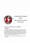 Research paper thumbnail of Lescano Martinez El registro en Trabajo Social