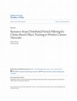 Research paper thumbnail of Resource-Aware Distributed Particle Filtering for Cluster-Based Object Tracking in Wireless Camera Networks