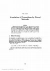 Research paper thumbnail of Translation of Prepositions by Neural Networks