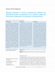 Research paper thumbnail of Módulo dinámico e índice material de tableros de densidad media comparados con madera sólida de Pinus spp. Evaluación con pruebas no destructivas.