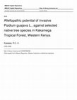 Research paper thumbnail of Allellopathic potential of invasive Psidium guajava L., against selected native tree species in Kakamega Tropical Forest, Western Kenya