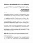 Research paper thumbnail of Desafíos De Las Universidades Públicas Con Desarrollo Periférico. Educación Crítica Social, Alternativa De Desarrollo Para La Universidad Autónoma De Guerrero