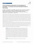 Research paper thumbnail of Current therapeutic approaches in the management of hemophilia-a consensus view by the Romanian Society of Hematology