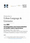 Research paper thumbnail of WP293 Rampton, Silva & Charalambous 2022. Sociolinguistics and (in)securitisation as another mode of governance