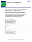 Research paper thumbnail of Aging kinetics of low amylose rice during storage at ambient and chilled temperatures