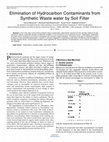 Research paper thumbnail of Elimination of Hydrocarbon Contaminants from Synthetic Waste water by Soil Filter