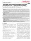 Research paper thumbnail of Exenatide once weekly for smoking cessation: study protocol for a randomized clinical trial