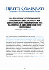 Research paper thumbnail of Una disposizione costituzionalmente necessaria ma un bilanciamento non costituzionalmente vincolato? Prime note alla sentenza n. 50 del 2022 della Corte costituzionale