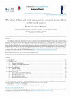 Research paper thumbnail of The effect of firm and stock characteristics on stock returns: Stock market crash analysis