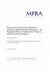 Research paper thumbnail of Environmental dynamic, business strategy, and financial performance: An empirical study of Indonesian property and real estate industry