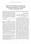 Research paper thumbnail of F.B. Georgise, K. D. Thoben, M. Seifert, Supply Chain Modeling and Improving Manufacturing Industry in Developing Countries: A Research Agenda, World Academy of Science, Engineering and Technology 60 2011