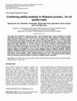 Research paper thumbnail of Combining ability analysis in Brassica juncea L. for oil quality traits