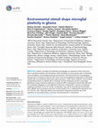 Research paper thumbnail of Environmental stimuli shape microglial plasticity in glioma