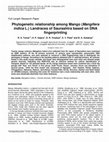 Research paper thumbnail of Phylogenetic relationship among mango (Mangifera indica L.) landraces of saurashtra based on DNA fingerprinting