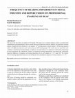 Research paper thumbnail of Frequency of Hearing Impairment in Metal Industry and Repercussion on Professional Enabling of Deaf