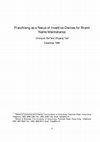 Research paper thumbnail of Franchising as a Nexus of Incentive Devices for Brand Name Maintenance