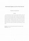 Research paper thumbnail of Institutional quality and new firm survival