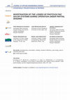 Research paper thumbnail of Investigation of the losses of photovoltaic solar systems during operation under partial shading