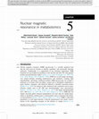 Research paper thumbnail of Nuclear magnetic resonance in metabolomics