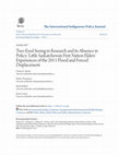 Research paper thumbnail of Implementing Indigenous and Western Knowledge Systems in Water Research and Management (Part 1): A Systematic Realist Review to Inform Water Policy and Governance in Canada