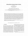 Research paper thumbnail of Software Metrics Evaluation Based on Entropy R. SELVARANI 1 T.R.GOPALAKRISHNAN NAIR 2