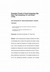 Research paper thumbnail of Emerging Trends in Cloud Computing, Big Data, Fog Computing, IoT and Smart Living