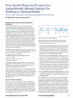 Research paper thumbnail of Four Quick Steps to Production : Using Model-Based Design for Software-Defined Radio Part 2 — Mode S Detection and Decoding Using MATLAB and Simulink