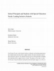 Research paper thumbnail of School Principals and Students with Special Education Needs: Leading Inclusive Schools