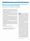 Research paper thumbnail of Pinch Forces and Instrument Tip Forces During Periodontal Scaling