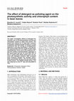 Research paper thumbnail of The effect of detergent as polluting agent on the photosynthetic activity and chlorophyll content in bean leaves