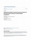 Research paper thumbnail of Self-Reported Familiarity of Hydraulic Fracturing and Support for Natural Gas Drilling: Substantive and Methodological Considerations