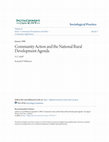 Research paper thumbnail of Community Action and the National Rural Development Agenda