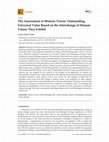 Research paper thumbnail of The Assessment of Historic Towns’ Outstanding Universal Value Based on the Interchange of Human Values They Exhibit