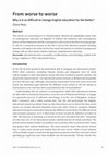 Research paper thumbnail of From worse to worse: English education and inequalities