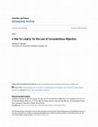 Research paper thumbnail of A war for liberty: on the law of conscientious objection