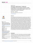 Research paper thumbnail of Nixing the nightshades: Traditional knowledge of intoxicating members of the Solanaceae among hallucinogenic plant and mushroom users in Slovenia