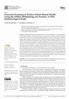 Research paper thumbnail of Universal Screening in Positive School Mental Health Using the ASEBA Methodology for Teachers: A Pilot Epidemiological Study