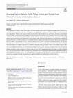 Research paper thumbnail of Assessing Carbon Capture: Public Policy, Science, and Societal Need