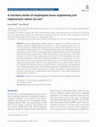 Research paper thumbnail of A narrative review of esophageal tissue engineering and replacement: where are we?