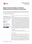 Research paper thumbnail of Higher Education Quality and Student Satisfaction Nexus: Evidence from Zambia