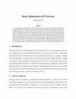 Research paper thumbnail of Route Optimization in IP Networks