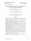 Research paper thumbnail of The Influence of Inter-Stakeholders’ Communication on University – Industry Collaboration