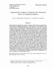 Research paper thumbnail of Alignment-Free Sequence Comparison (II): Theoretical Power of Comparison Statistics